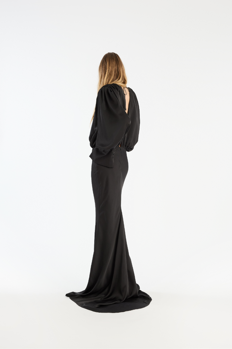 rotate chiffon maxi ruffle dress Chiffon Maxi Ruffle Dress