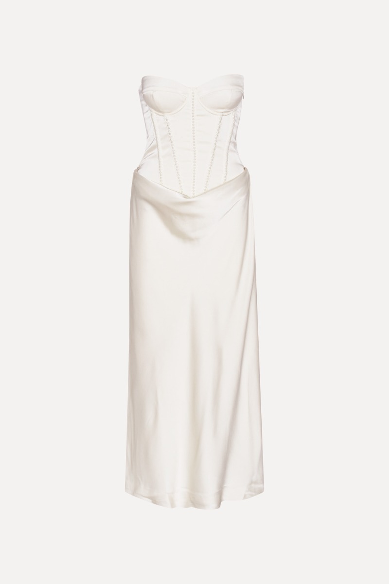 zara corset dress HOUSE OF CB Lulu Drape Midi Corset Dress- Rent this dress! – Dress for a  Night