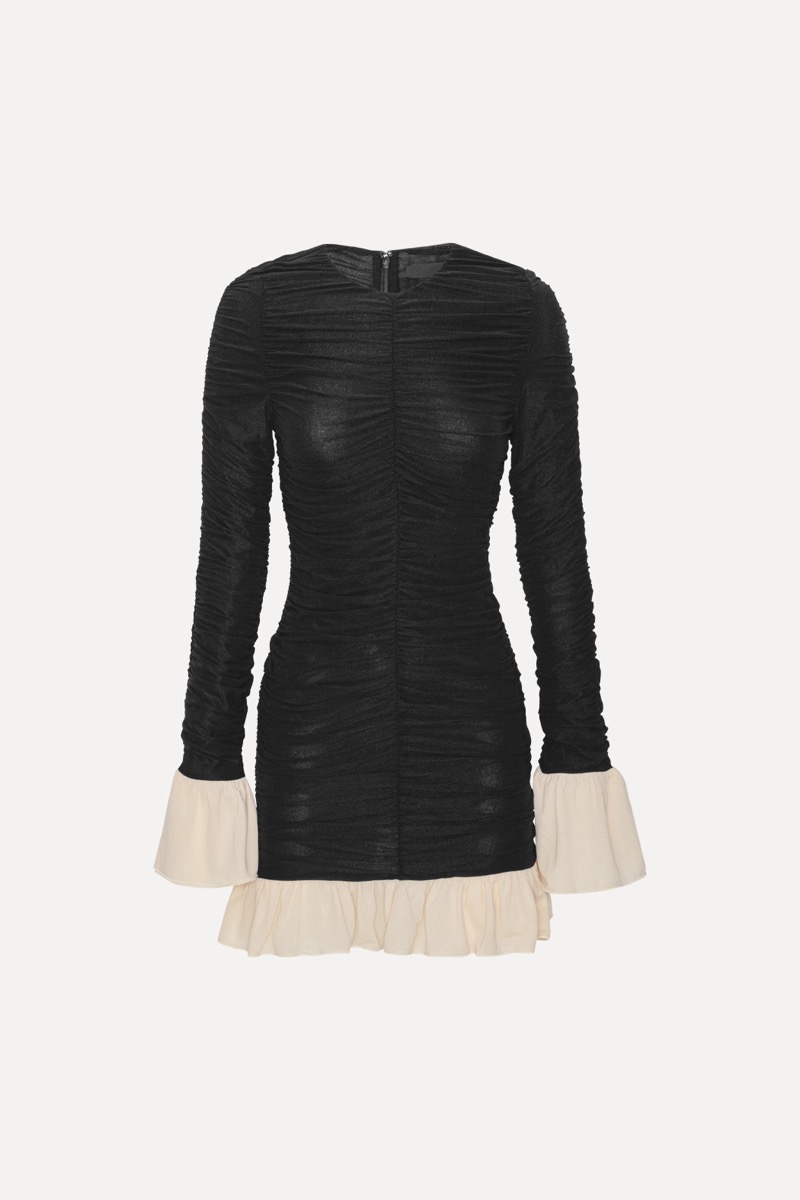 rotate birger christensen mini dress Sequins Ls Mini Dress Black