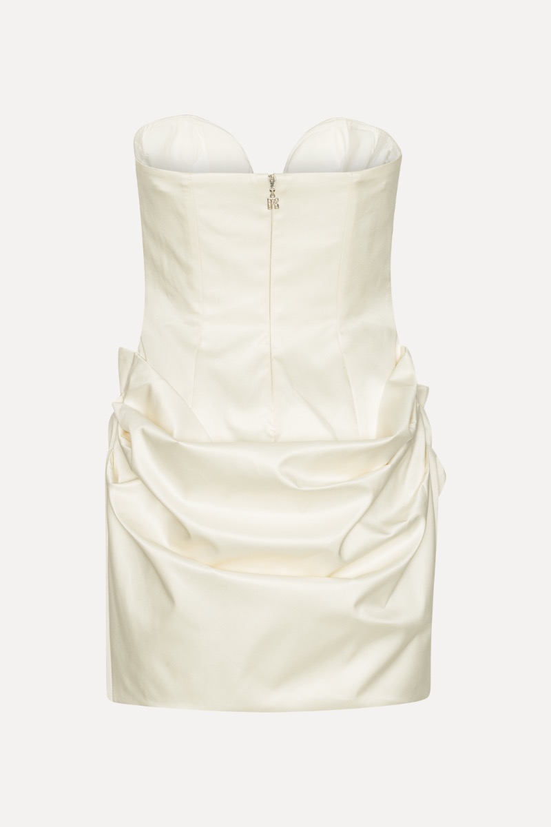 Bustier Mini Dress Creme White - ROTATE Birger Christensen