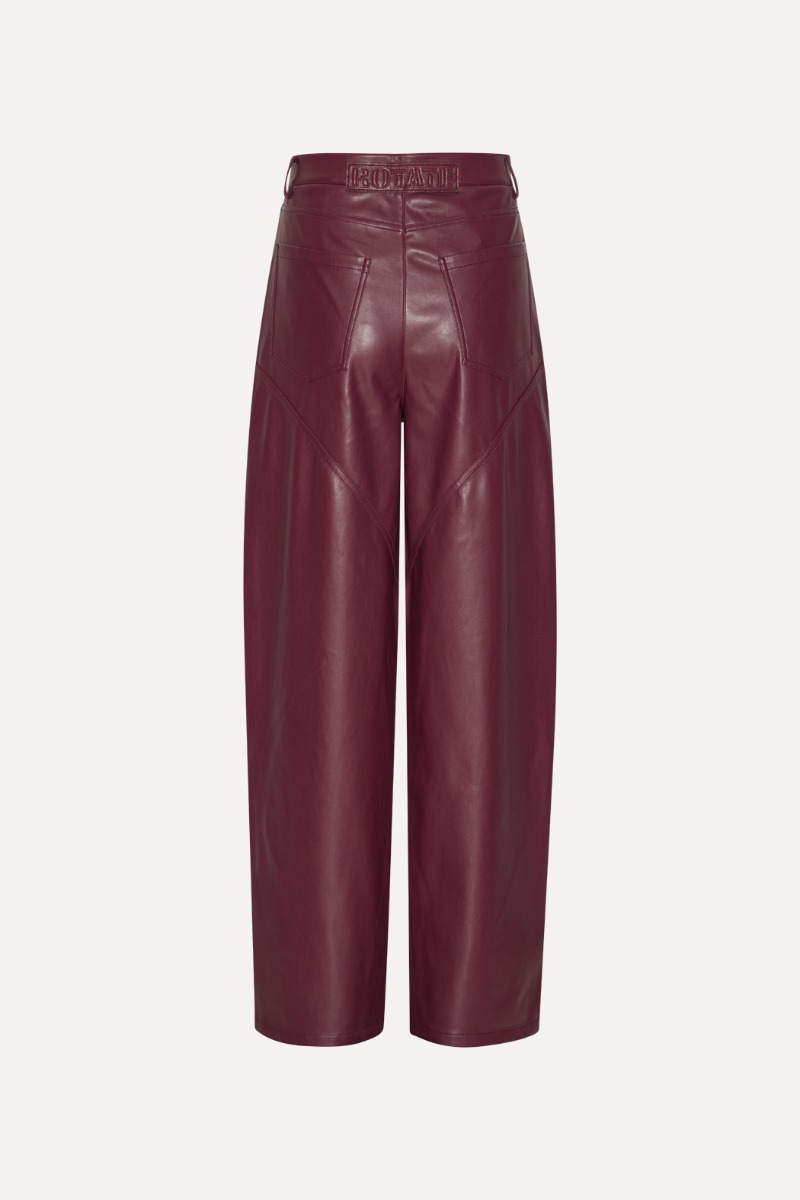Mid Waisted Piping Pants Bordeaux - ROTATE Birger Christensen