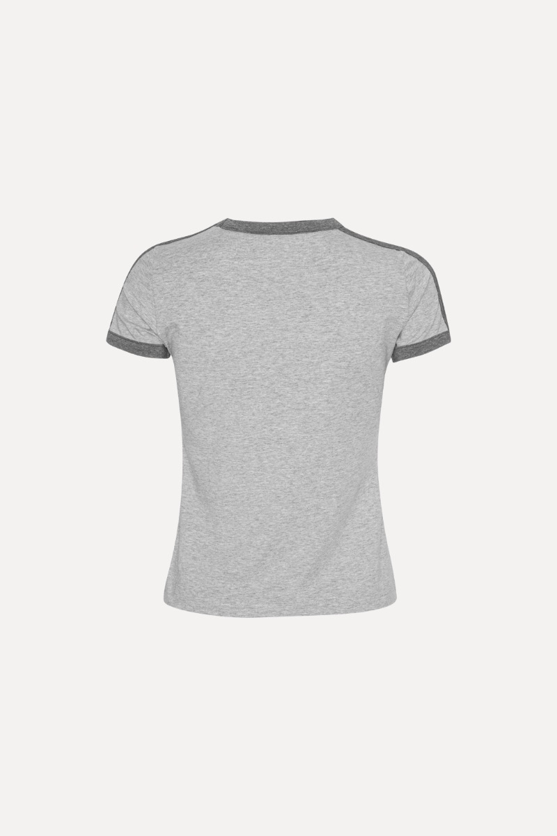 Stretchy Fitted T-shirt Light Grey - ROTATE Birger Christensen