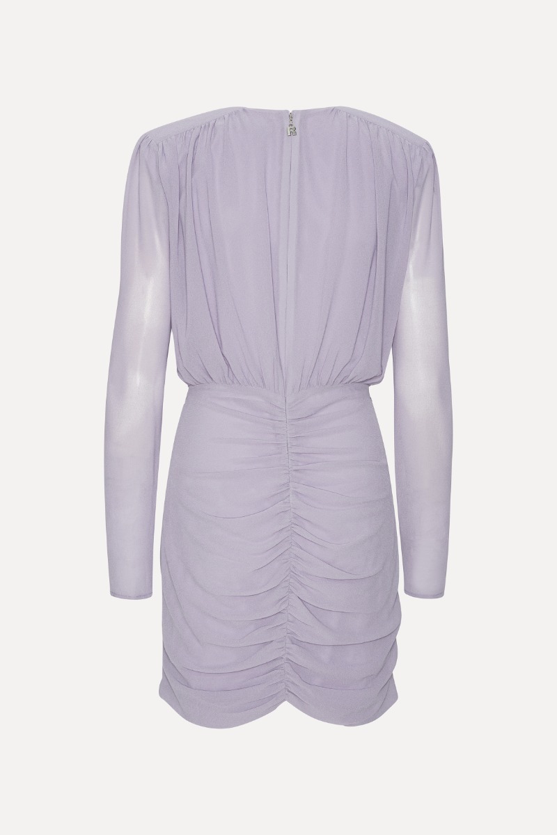 rotate birger christensen purple dress 3d Mesh Mini Dress Purple