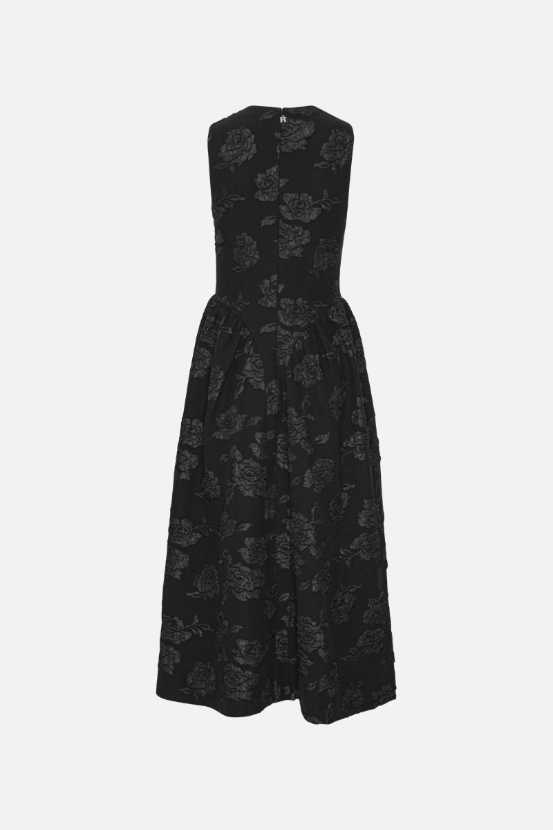 Jacquard Midi Dress Black - ROTATE Birger Christensen