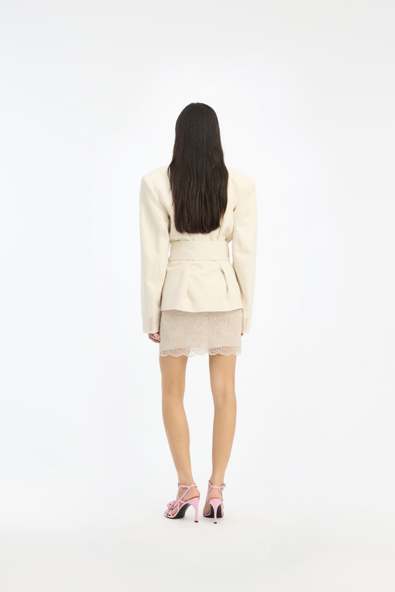 Linen Suiting Blazer Cream - ROTATE Birger Christensen