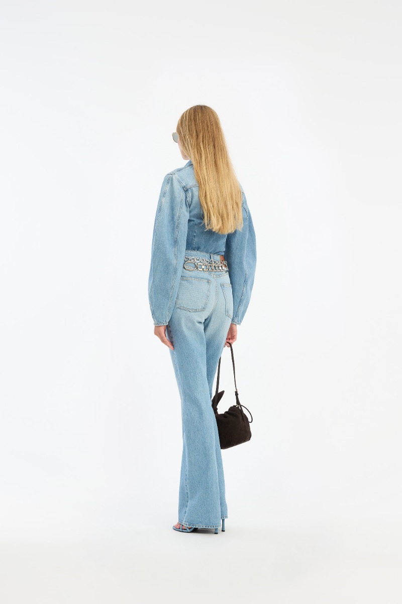 Slim Bootcut Jeans Light Blue Denim - ROTATE Birger Christensen