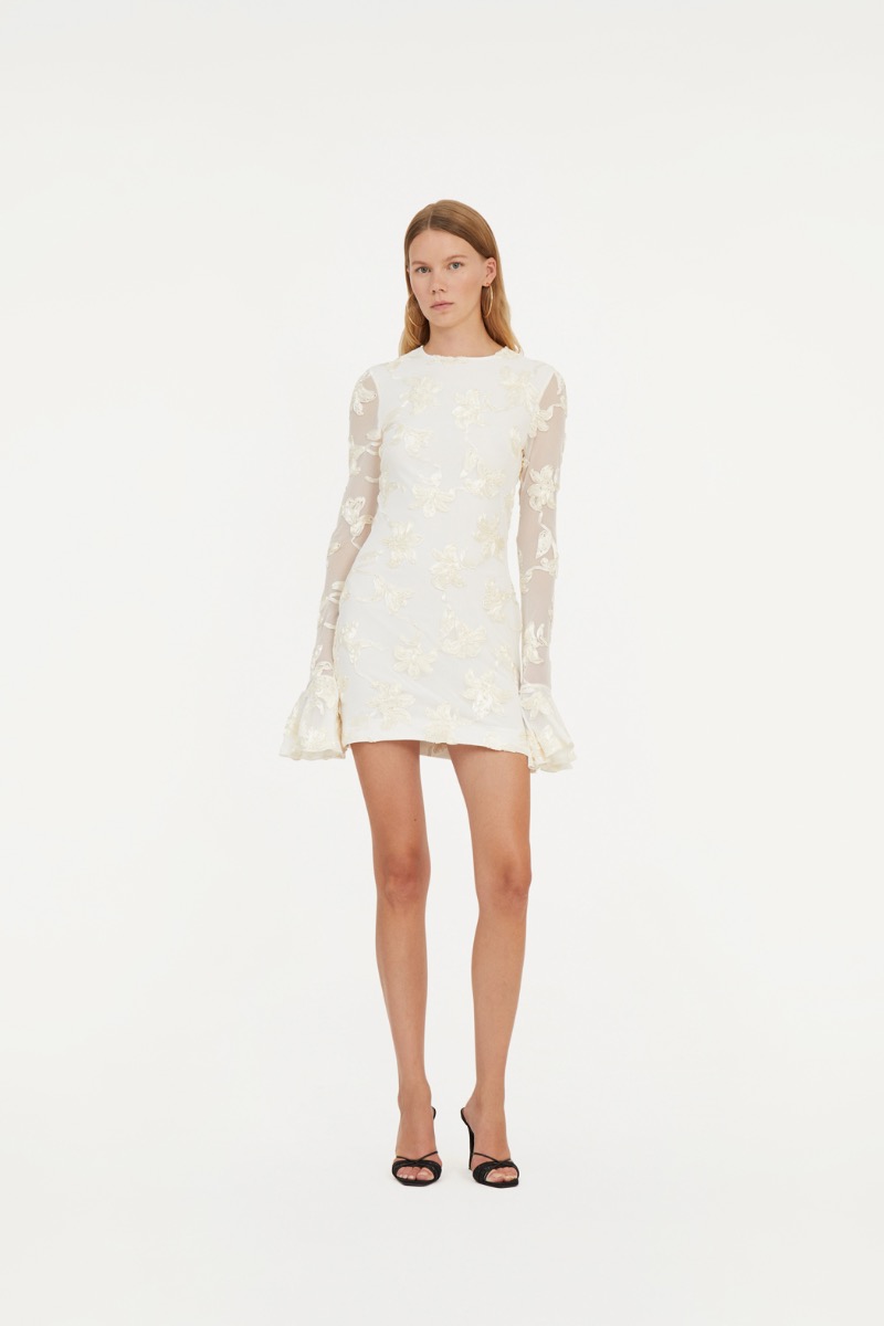 caya embroidered floral mesh mini dress Aixa Mesh Floral Mini Dress – Cbano main image 1