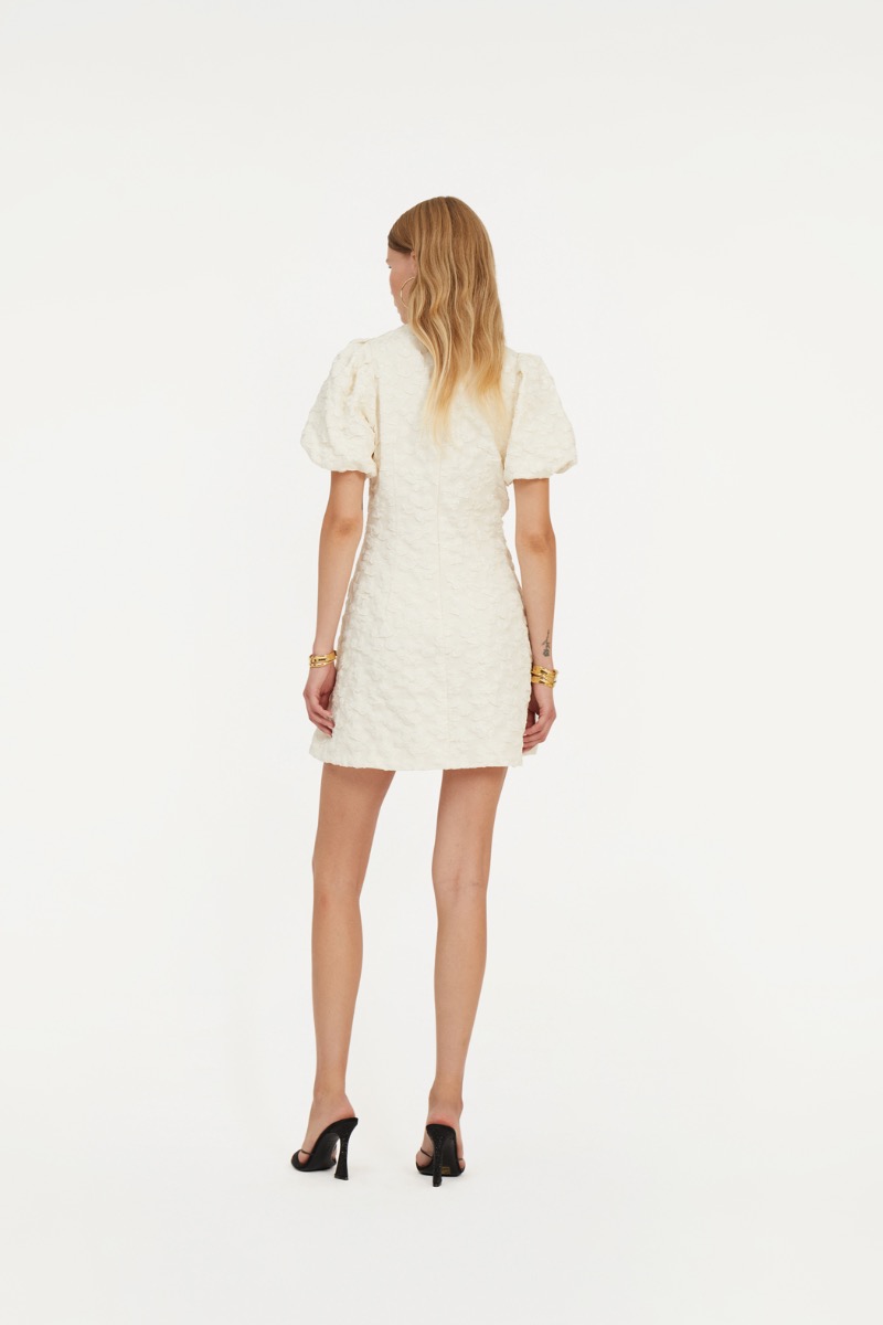 Jacquard Mini Dress White - ROTATE Birger Christensen