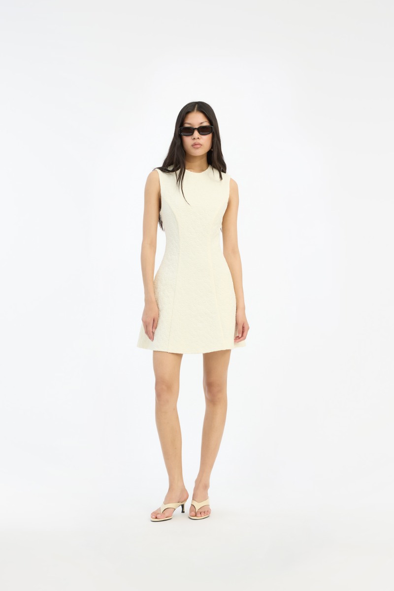 Jacquard Mini Dress Yellow - ROTATE Birger Christensen