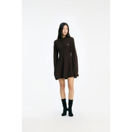 long knit cape dress Scanlan Theodore Crepe Knit Cape Dress Black / L