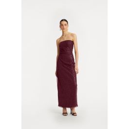 rotate beaded maxi tube dress Beaded Maxi Tube Dress Bordeaux