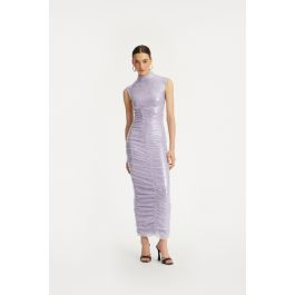 rotate purple sequin dress Rotate Women's Sequins Puff Sleeve Dress