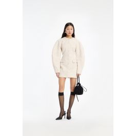 Jacquard Tailored Dress Creme - ROTATE Birger Christensen