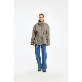 ジャケット・アウター LOHEN / SHORT TRENCH REVER COAT Short Trench Coat Aluminum - ROTATE Birger Christensen