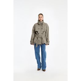 Short Trench Coat Aluminum - ROTATE Birger Christensen