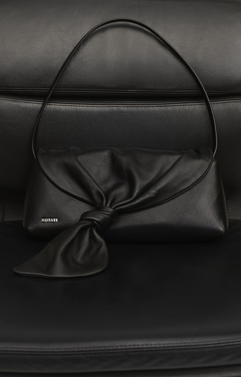The Drape Bag Black Leather - ROTATE Birger Christensen