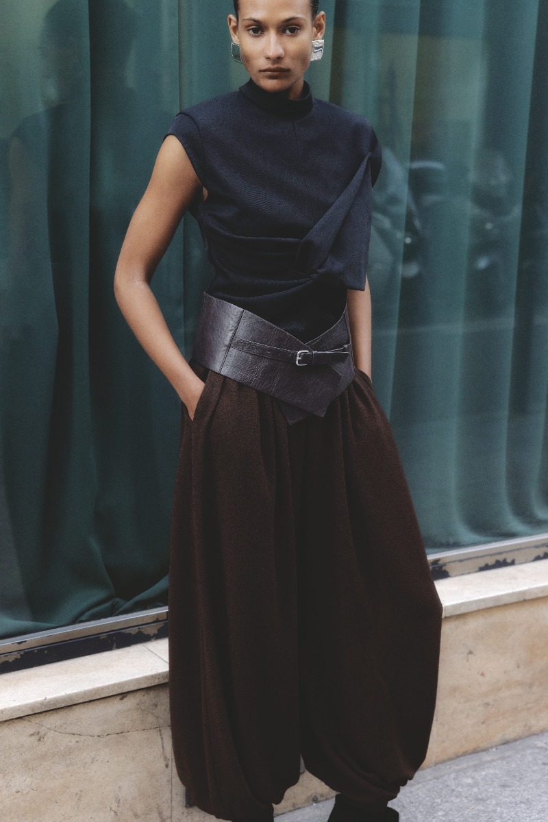 Balloon Pleated Pants Dark Brown - ROTATE Birger Christensen