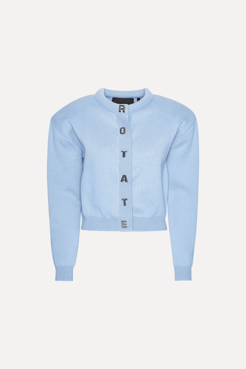 Firm Knit Cardigan Light Blue - ROTATE Birger Christensen