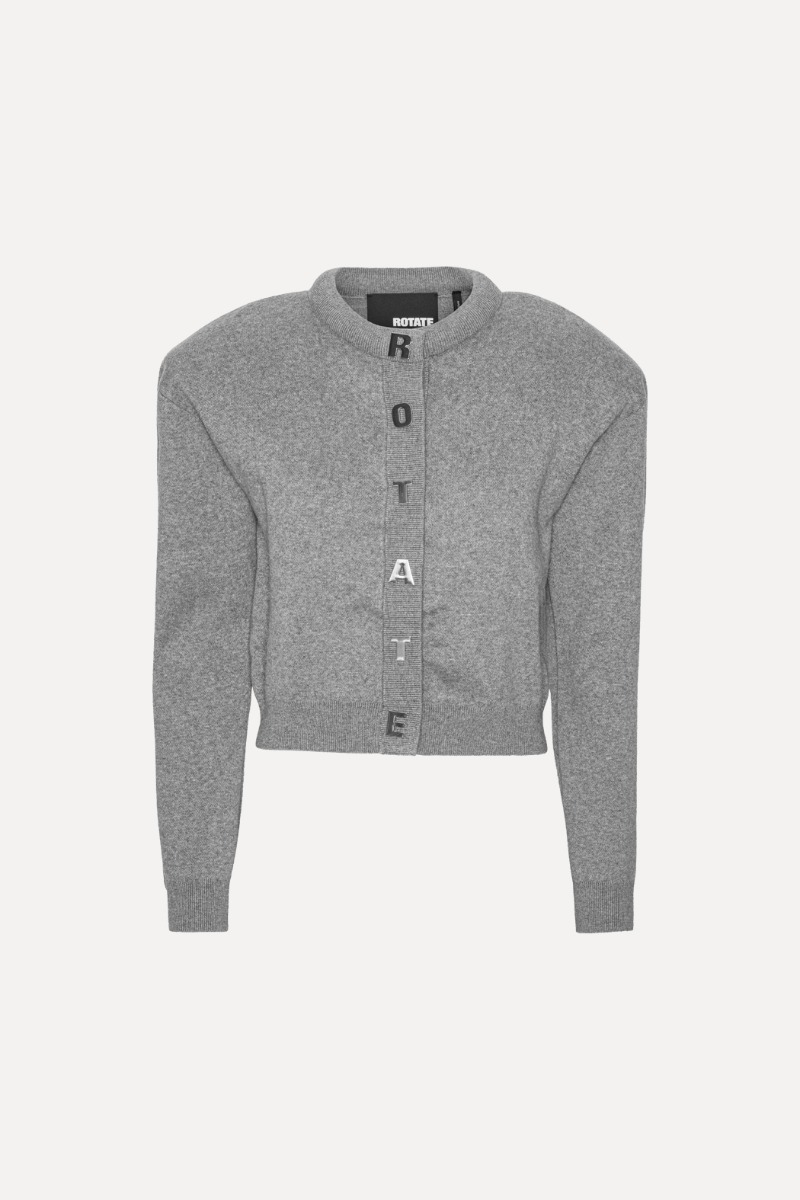 Firm Knit Cardigan Grey - ROTATE Birger Christensen