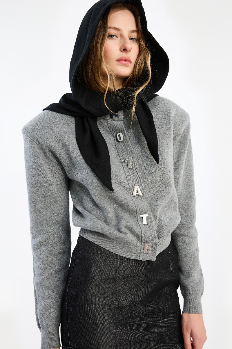 Firm Knit Cardigan Grey - ROTATE Birger Christensen