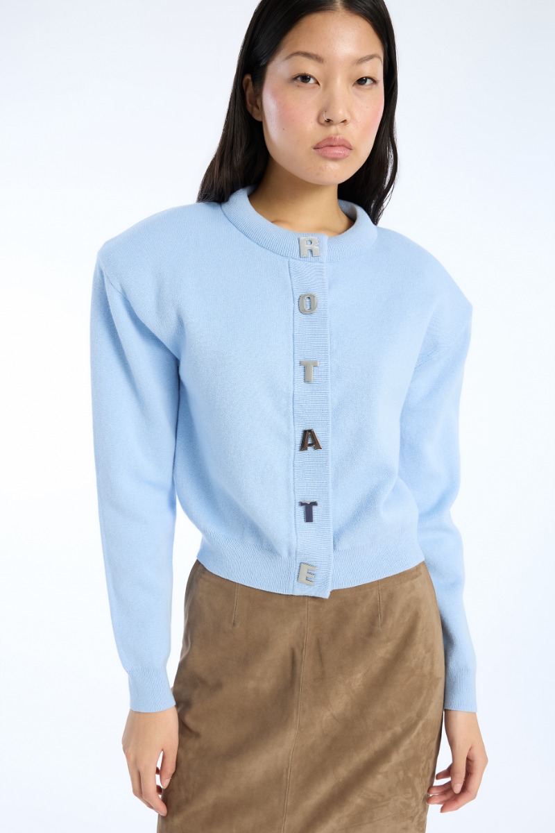 RUDE GALLERY DIA KNIT CARDIGAN ライトブルー rotate_1138542317_sky_blue_rot