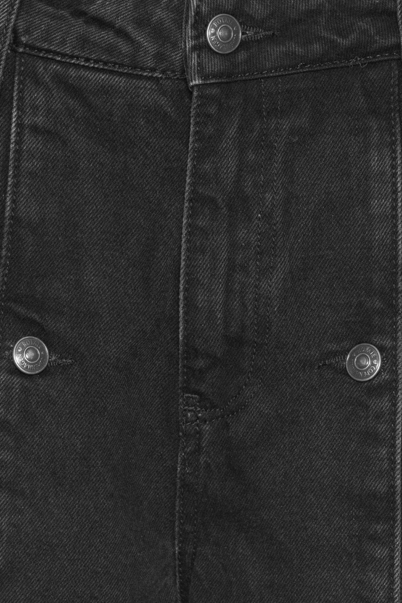 Button Detail Wide Jeans Black - ROTATE Birger Christensen