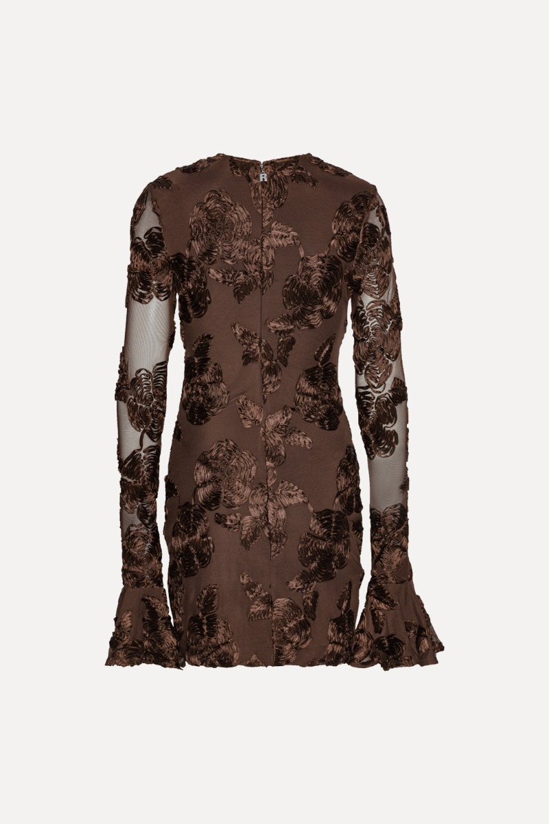 black mesh side dress Cali Chic Women Dress Black Sheer Mesh Long Sleeve Twisted Knot Side Slit Midi Dress