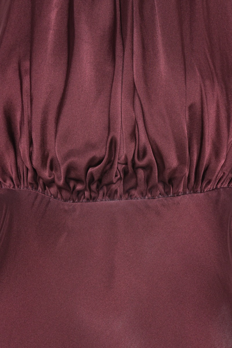 Sleeveless Silk Dress Burgundy - ROTATE Birger Christensen