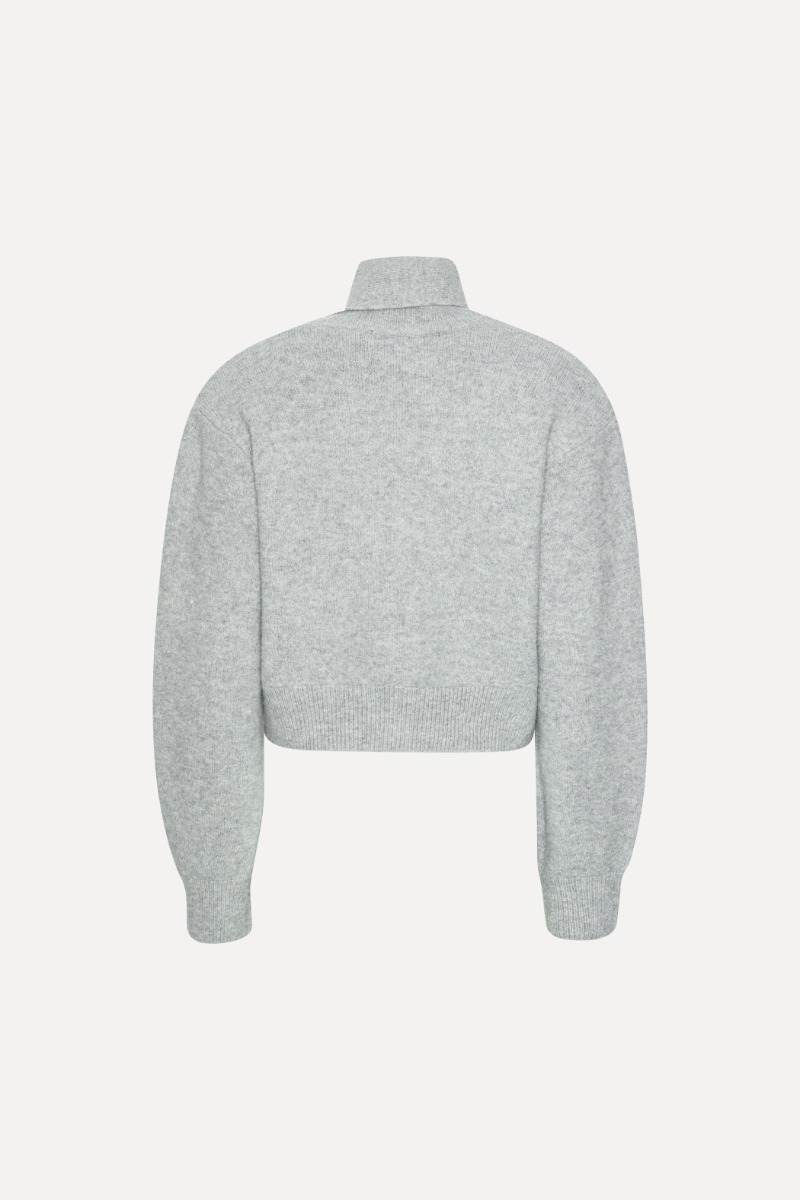 Knit Scarf Cardigan Light Grey - ROTATE Birger Christensen