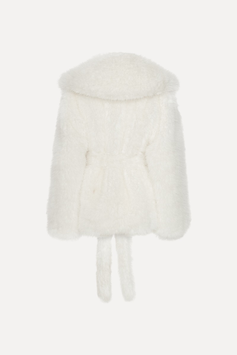 Faux Fur Short Jacket White - ROTATE Birger Christensen