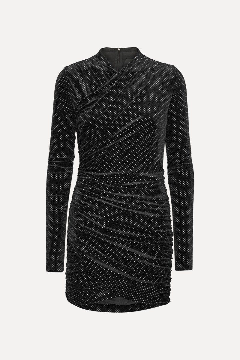 Velvet Ls Mini Dress Black - ROTATE Birger Christensen