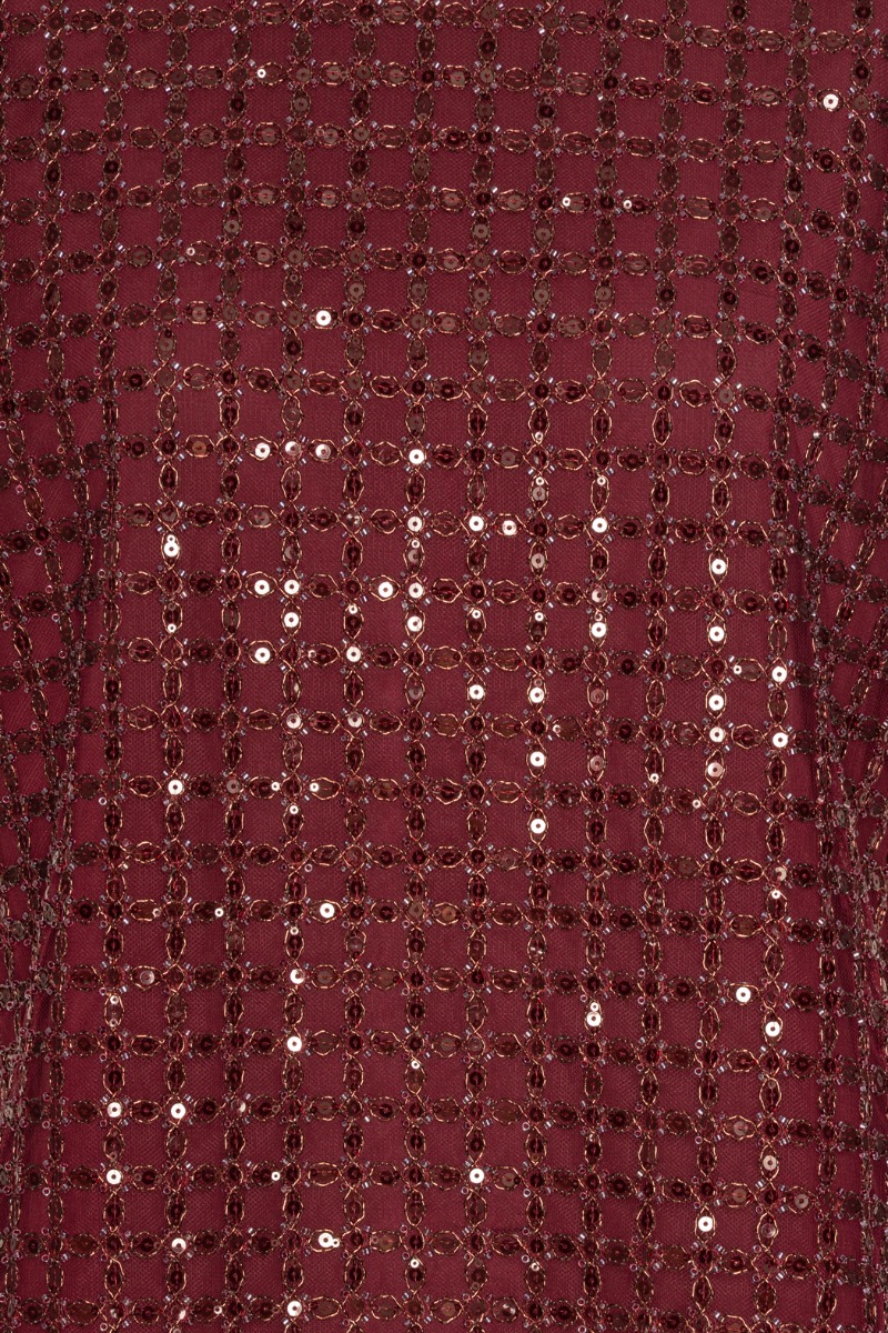 Beaded Oversized Top Bordeaux - ROTATE Birger Christensen