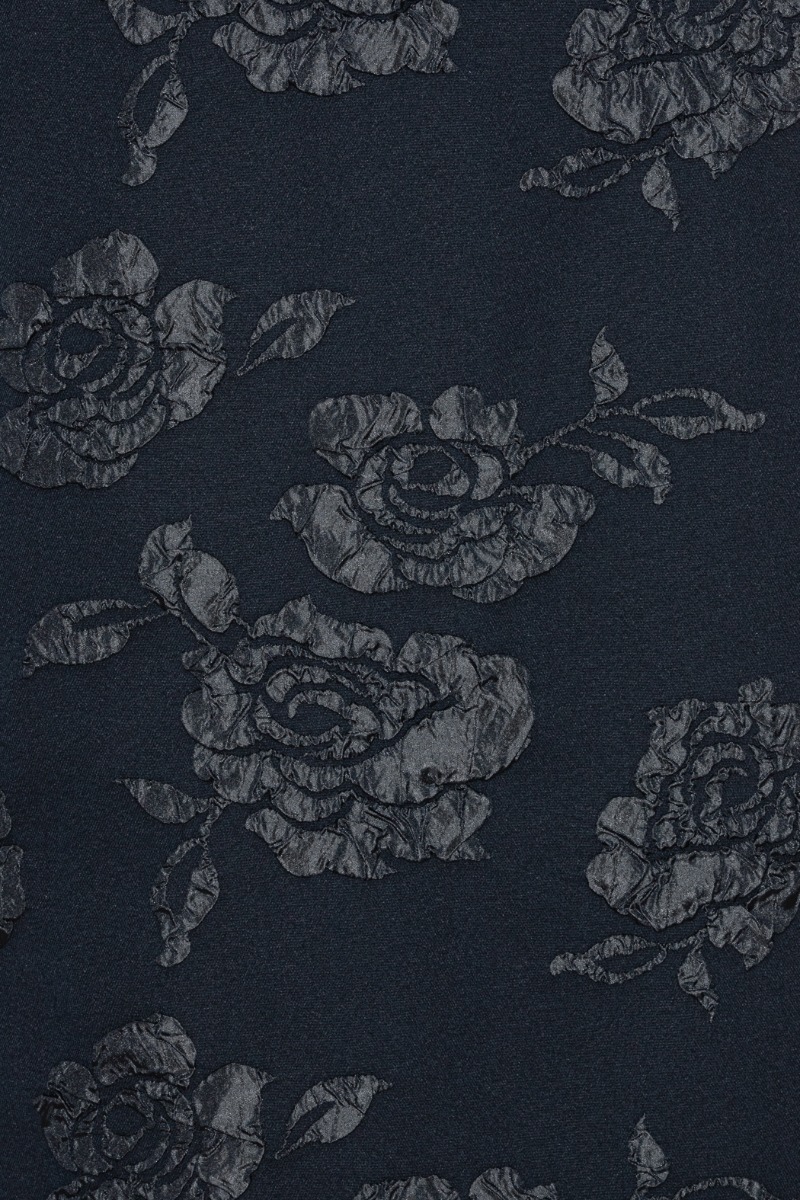 Jacquard Midi Puff Dress Dark Blue - ROTATE Birger Christensen