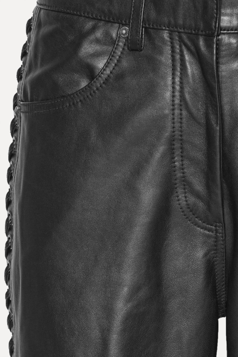 Laced Leather Pants Black - ROTATE Birger Christensen
