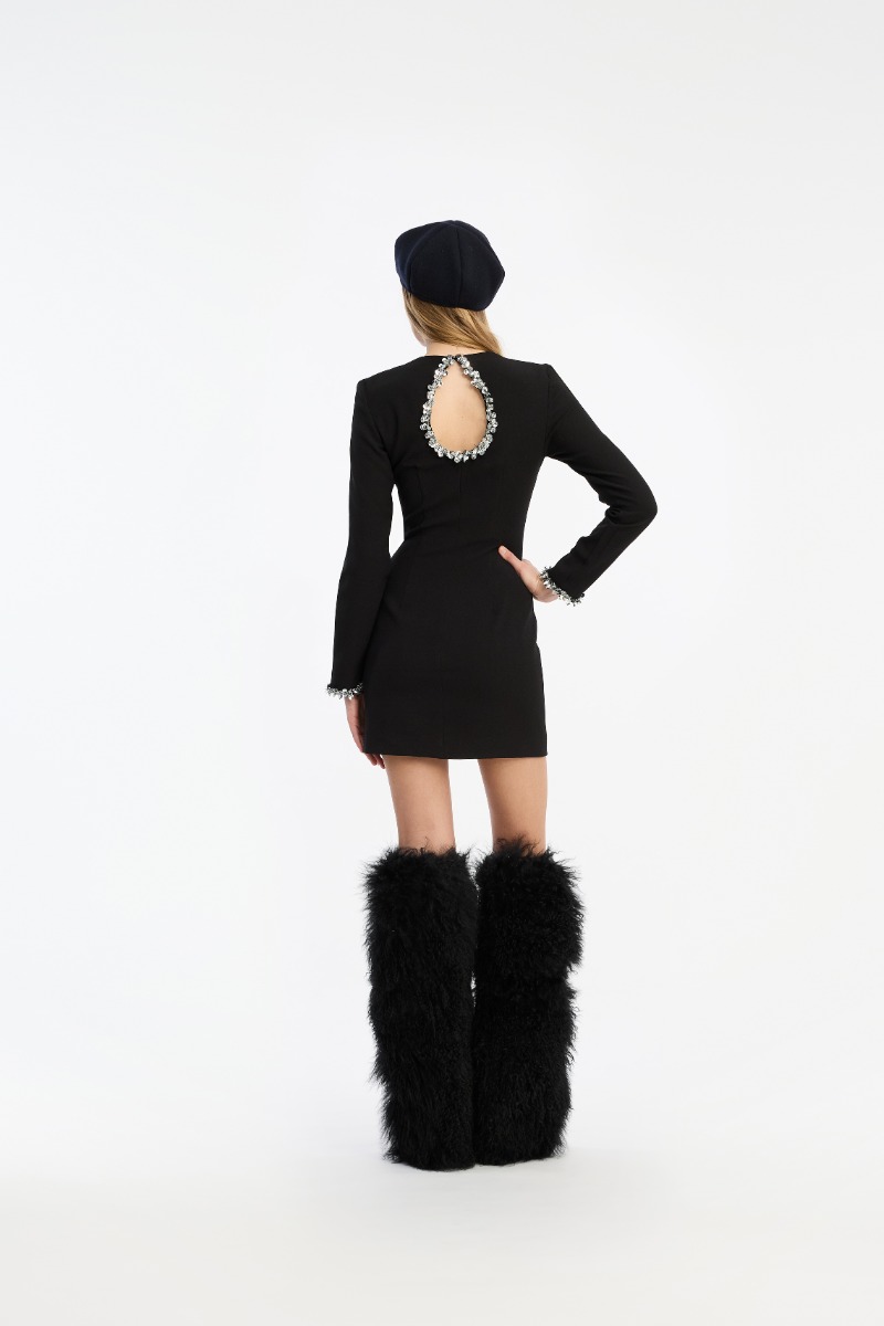 【新品未使用】ROTATE BIRGER CHRISTENSEN ミニドレス Crepe Mini Dress Black - ROTATE Birger Christensen