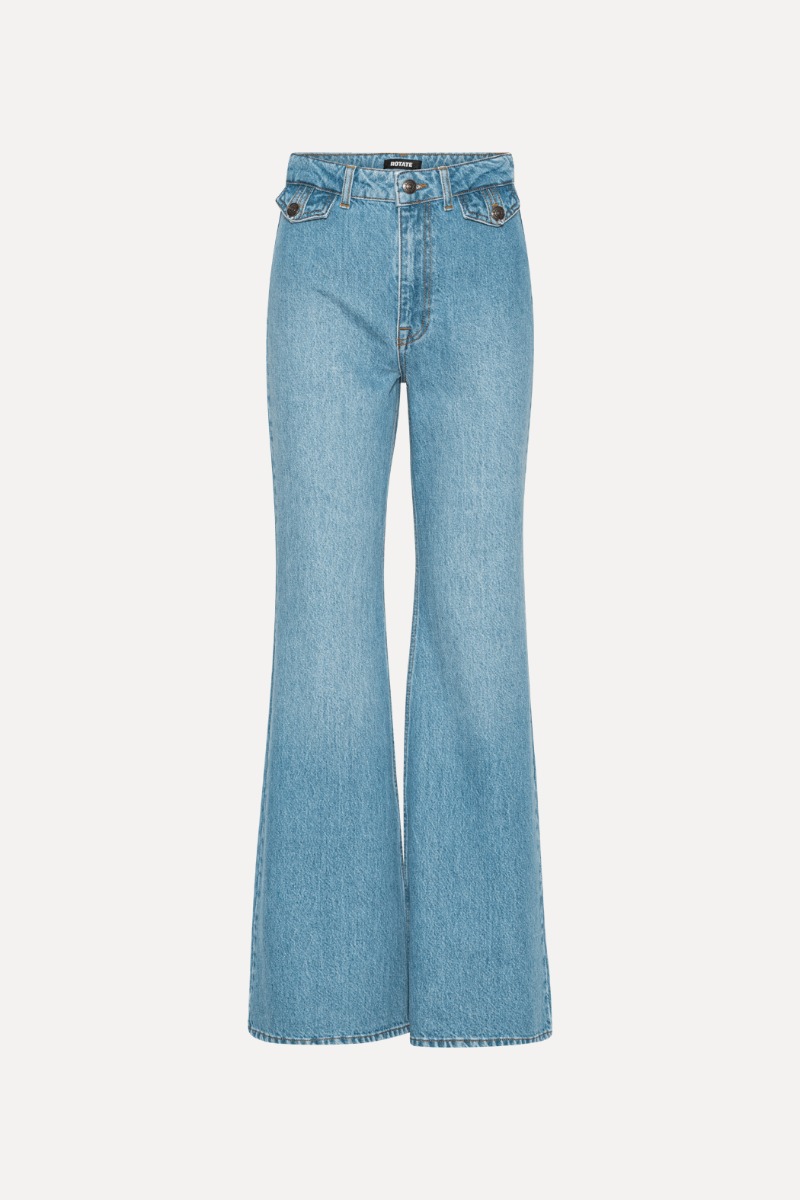 Flared Highwaisted Jeans Blue - ROTATE Birger Christensen