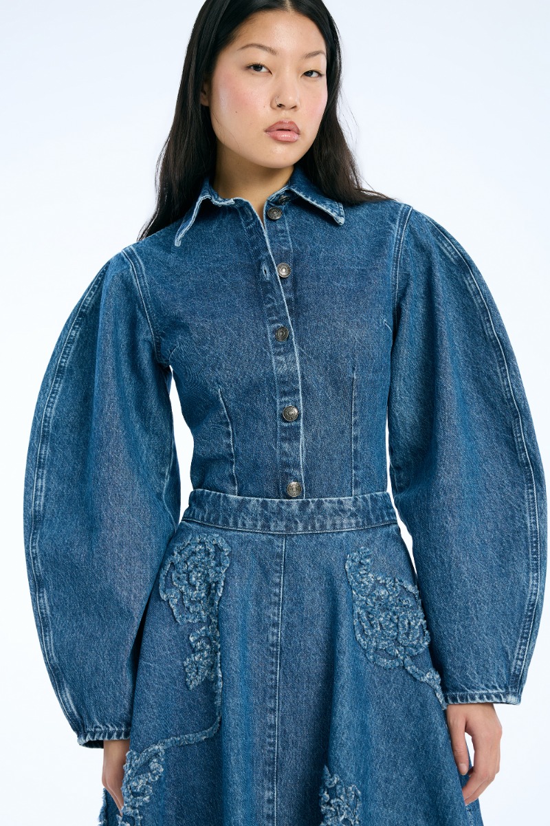 rotate denim dress Rotate Rotate Dresses Blue 34 Blue and green