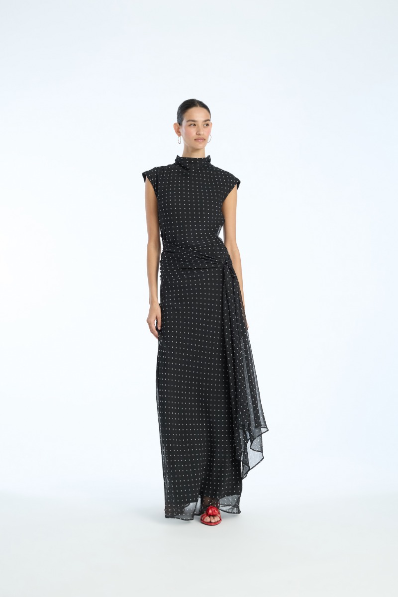 black rotate dress Long W. Tie Bachelorette Party Sparkly Going Rotate uses DK sizing Oregon Taglia:1