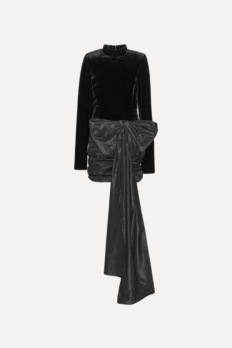 v neck black formal dress Prom Dress | Formal Dress | Maxi Dress | Black Prom Gown | Black | 2 | Delilah V-Neck Satin Maxi Dress - Black main image 0