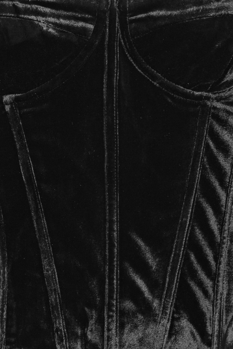 Velvet Bustier Top Black - ROTATE Birger Christensen