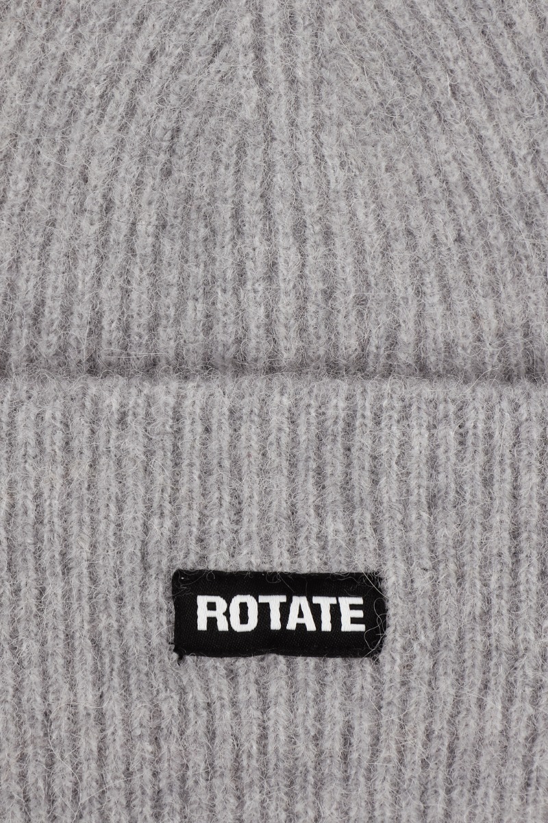 Rib Knit Beanie Light Grey - ROTATE Birger Christensen