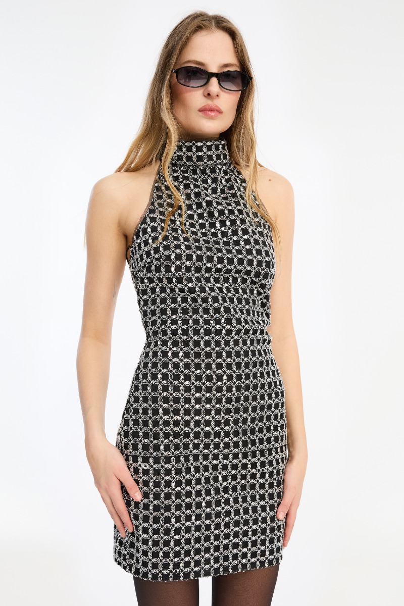 chain halter dress Coco Halter Maxi with Chain main image 0