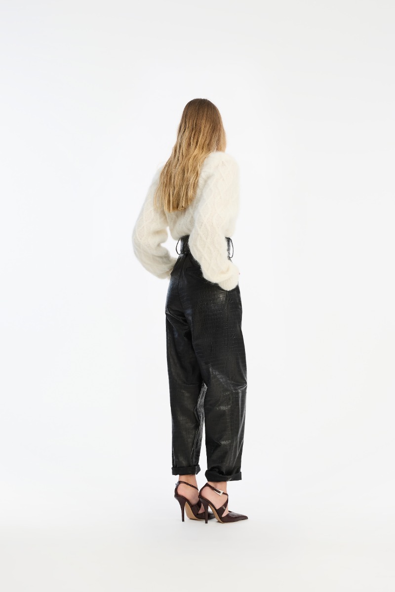 Fluffy Knit Cardigan White - ROTATE Birger Christensen