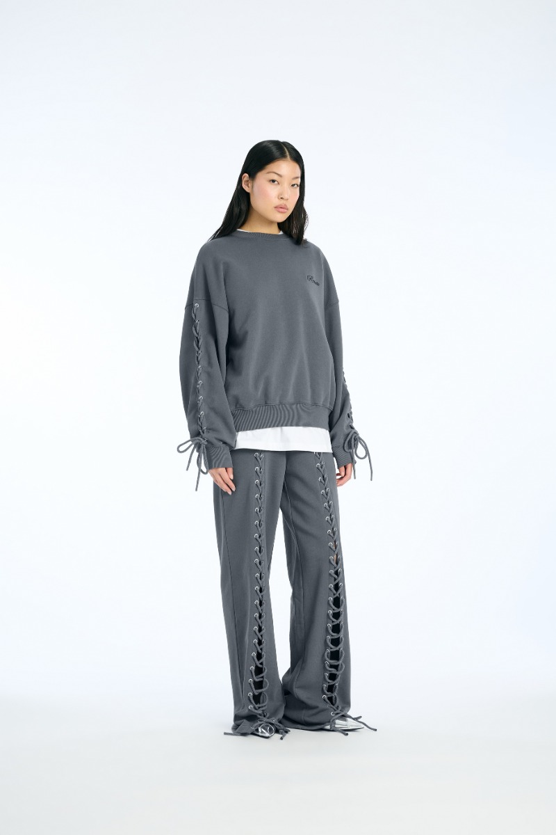 Lacing Sweatpants Dark Grey - ROTATE Birger Christensen
