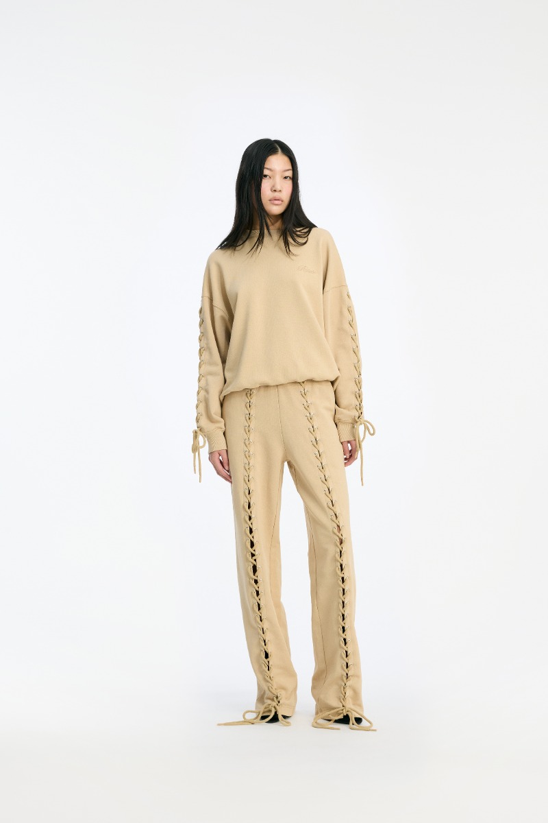 Lacing Sweatpants Beige - ROTATE Birger Christensen