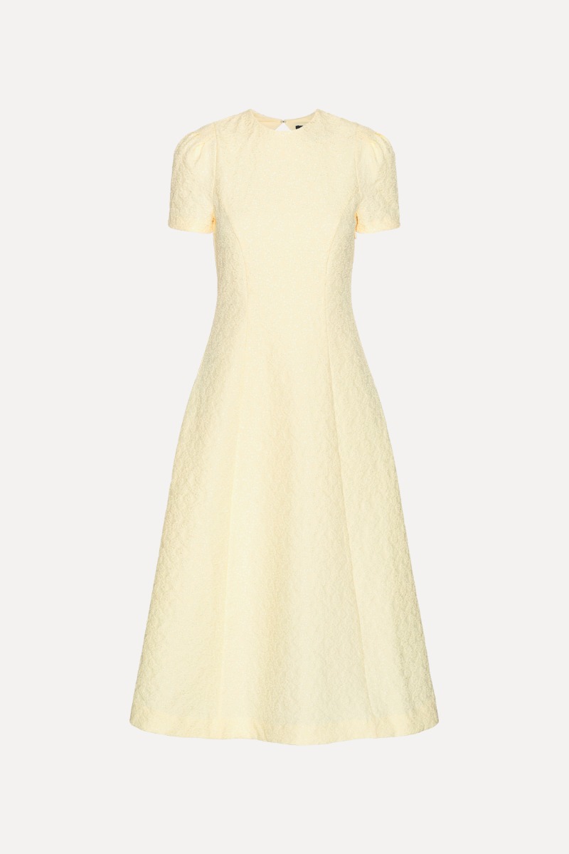 Jacquard Flared Dress Yellow - ROTATE Birger Christensen