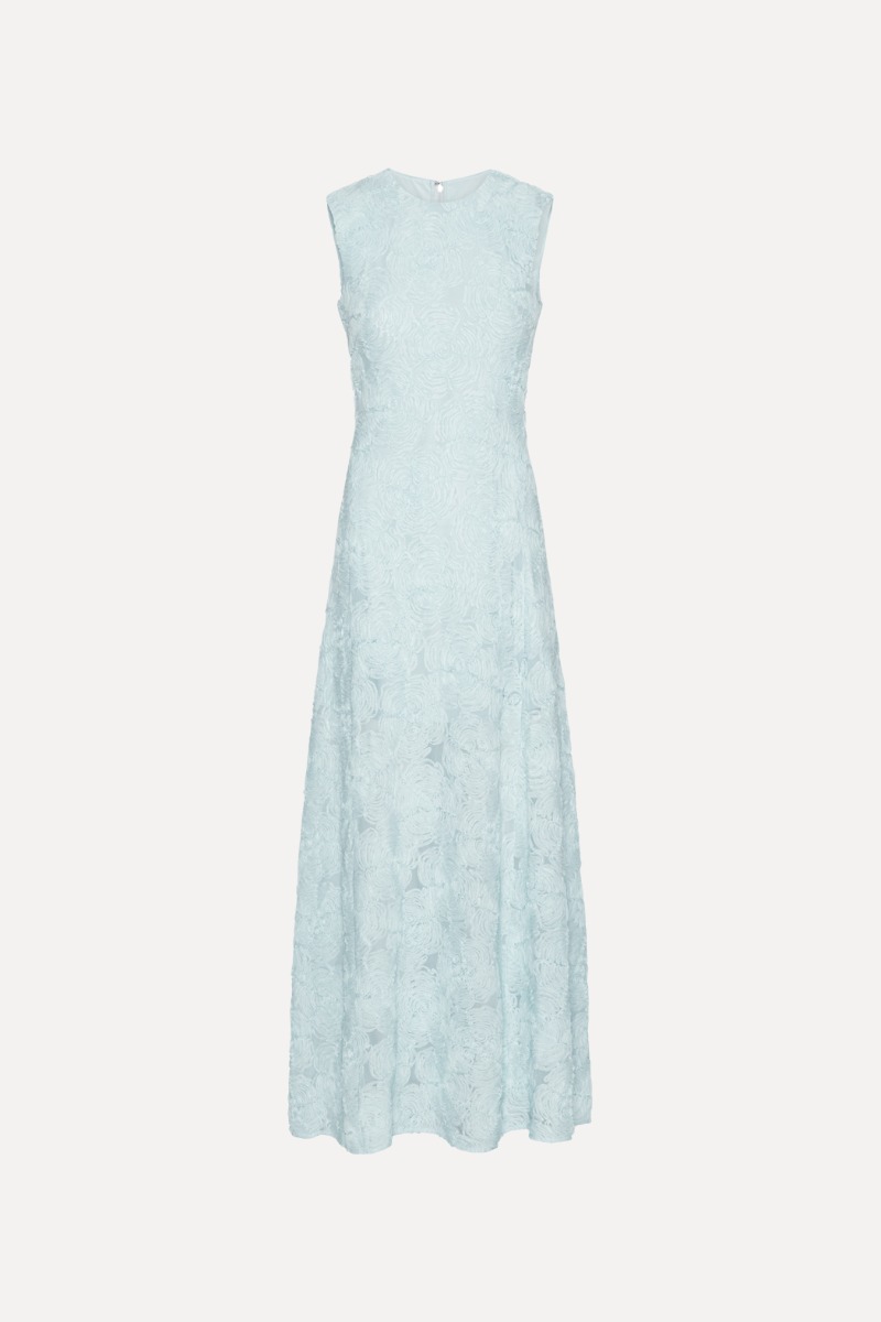 rotate embellished mesh maxi dress ROTATE 3D Mesh Maxi Dress