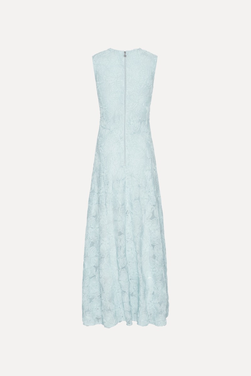 Mesh Maxi Dress Blue - ROTATE Birger Christensen Mesh Maxi Dress Blue - ROTATE Birger Christensen