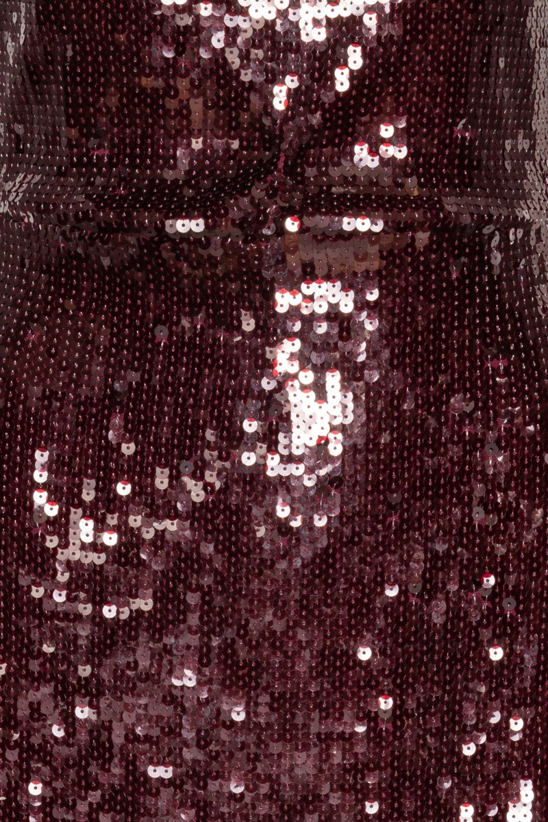 Sequin Cap Sleeve Dress Burgundy - ROTATE Birger Christensen Sequin Cap Sleeve Dress Burgundy - ROTATE Birger Christensen