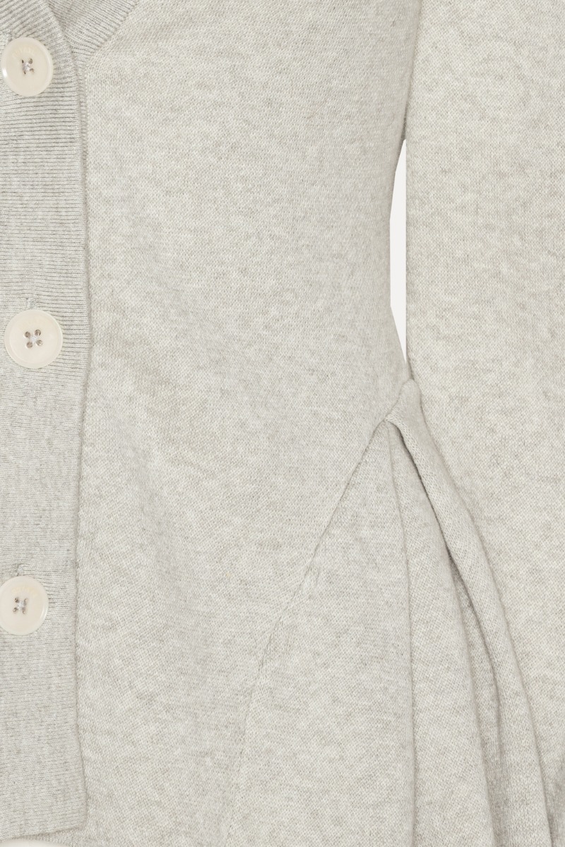 Peplum Knit Cardigan Grey Melange - ROTATE Birger Christensen